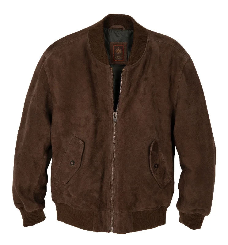 Urban Planning Suede Bomber Jacket