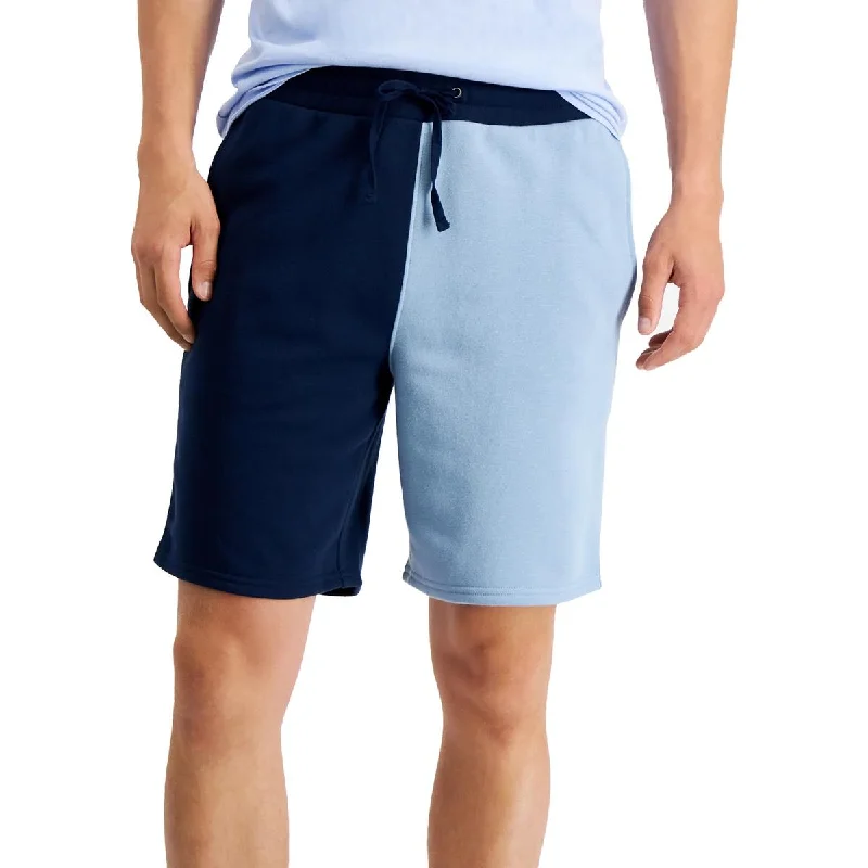 Sun + Stone Mens Stretch Colorblock Casual Shorts