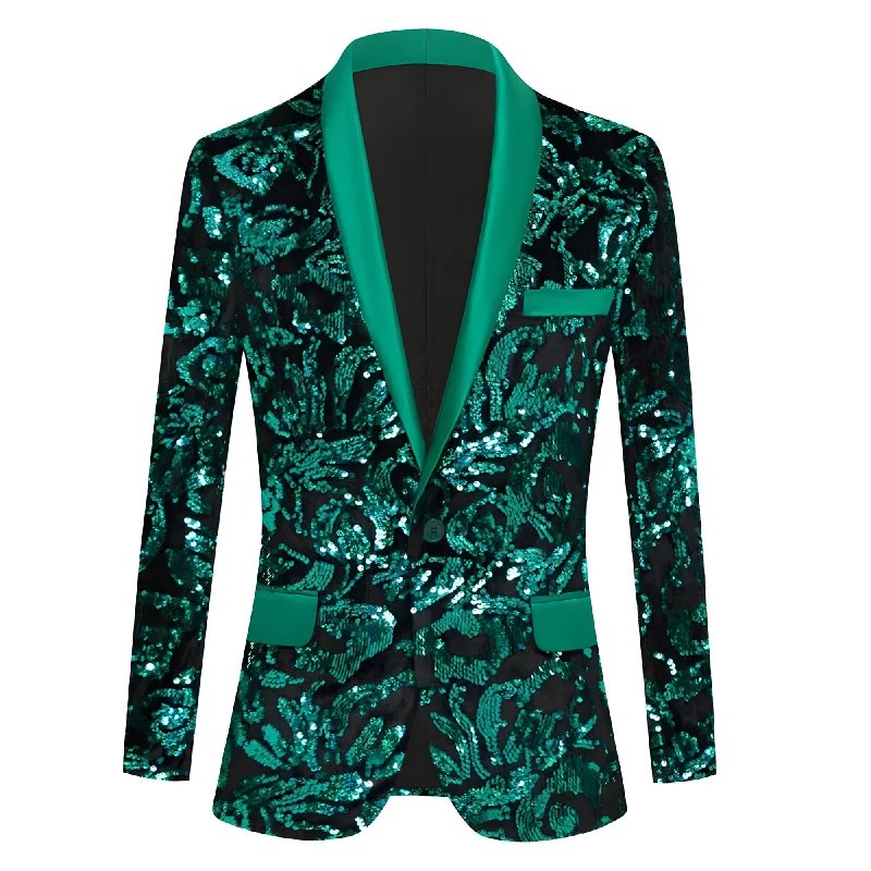 The Ares Sequin Slim Fit Blazer Suit Jacket