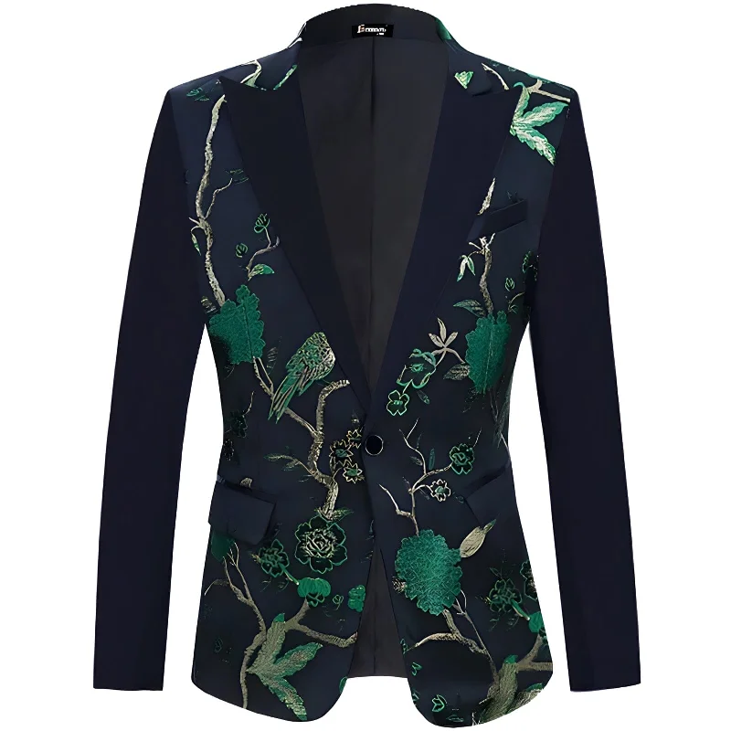 The Bardot Embroidered Slim Fit Blazer Suit Jacket - Multiple Colors