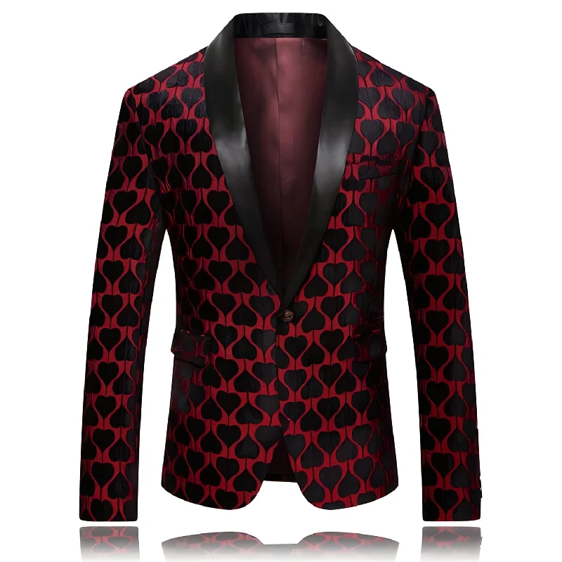 The Black Ace Jacquard Slim Fit Blazer Suit Jacket