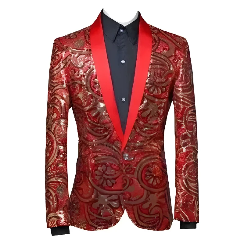 The Kriss Sequin Slim Fit Blazer Suit Jacket