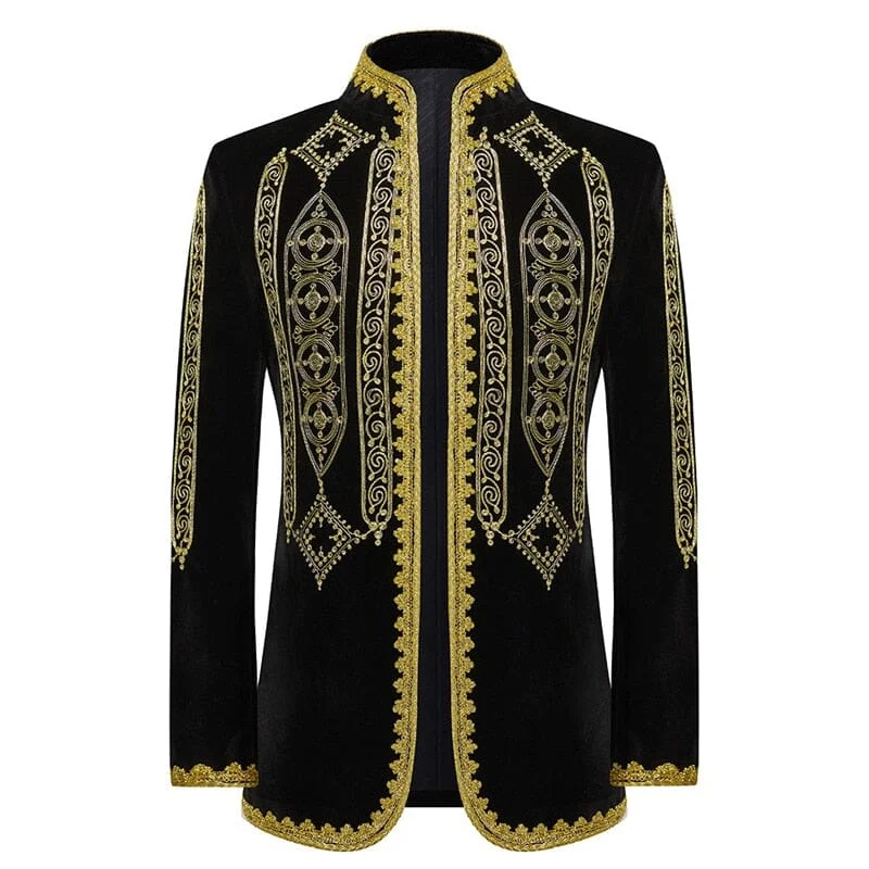 The Florence Velvet Mandarin Collar Jacket