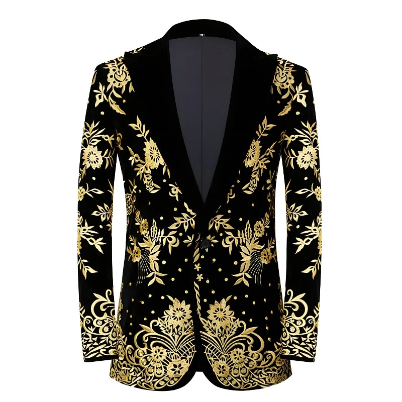 The Gustave Embroidered Slim Fit Tuxedo Blazer Suit Jacket