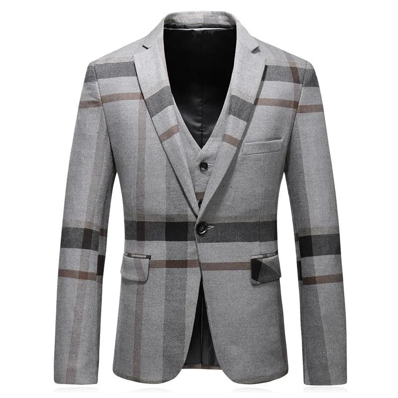 The London Slim Fit Blazer Suit Jacket - Stone