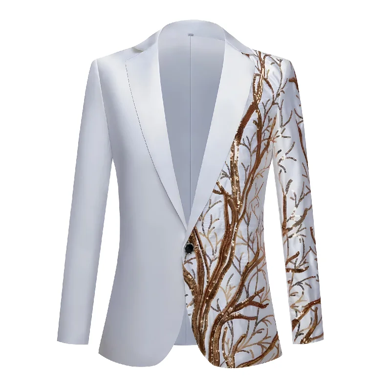 The Meridian Slim Fit Blazer Suit Jacket - White