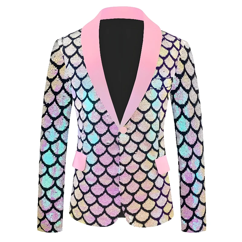 The Opulent Sequin Slim Fit Blazer Suit Jacket- Multiple Colors