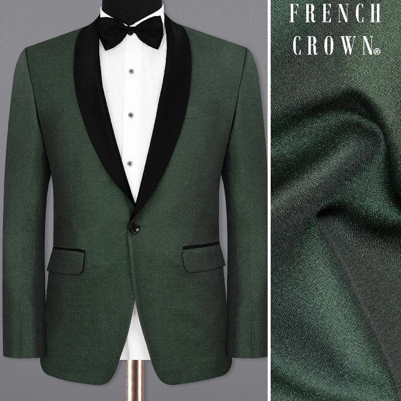 Timber Green Designer Tuxedo Blazer