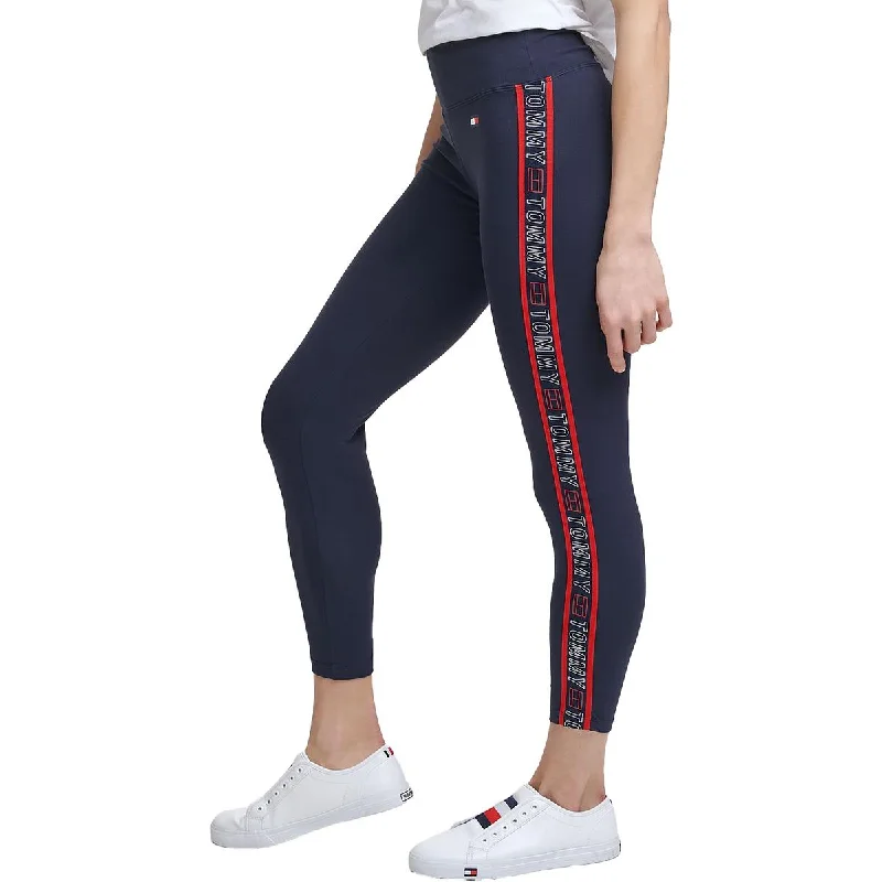 Tommy Hilfiger Sport Womens Logo Fitness Athletic Leggings