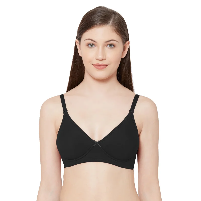 Shikha-Plain Mold T-shirt Bra  Black