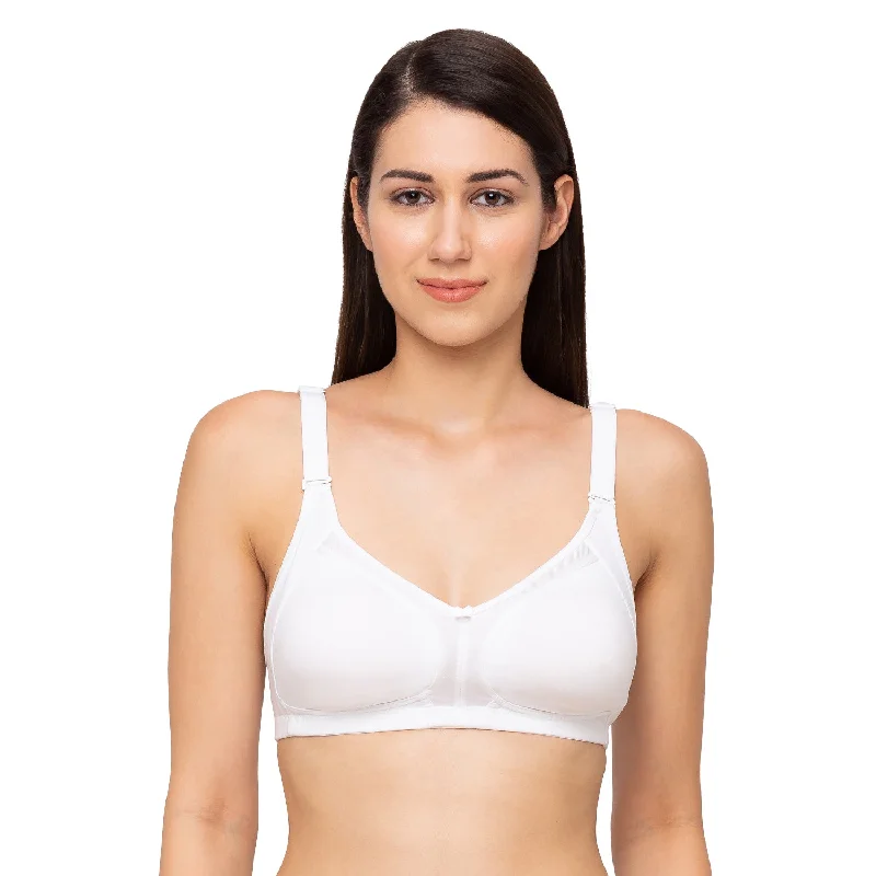 Shrishti-Plain Non Padded Full Cup Bra White