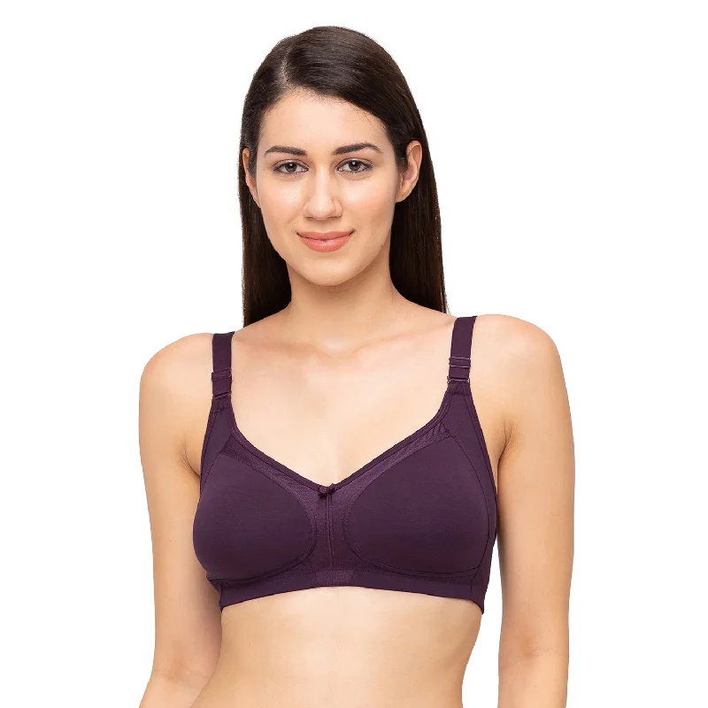 Shrishti -Plain Non Padded Full Cup Bra Wine