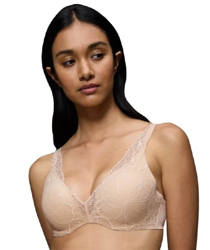 Triumph Body Make-up Illusion Lace Underwired Padded Bra - Nude Beige