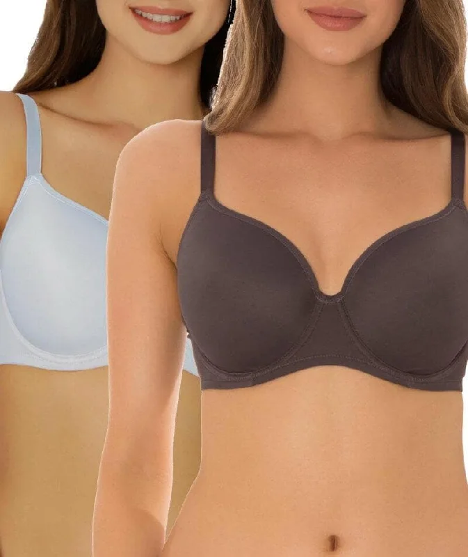 Triumph Gorgeous Luxury T-Shirt 2 Pack Bra - Blue/Grey