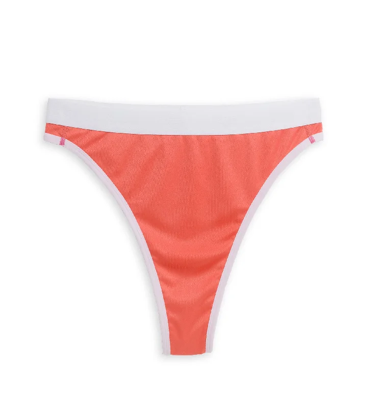 Tucking High Leg Thong - Sugar Coral