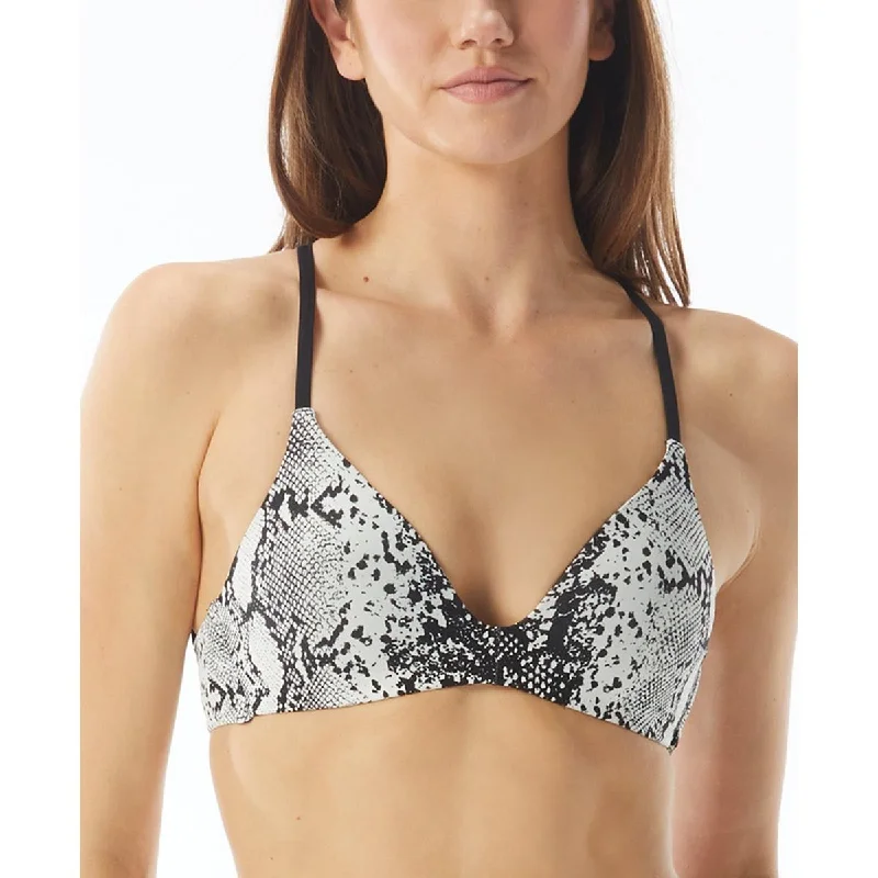 Vince Camuto Womens Animal Molded Cups Bikini Swim top