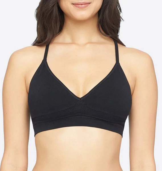 Yummie Emmie Black T-Back Wireless Bralette Bra YT5-131