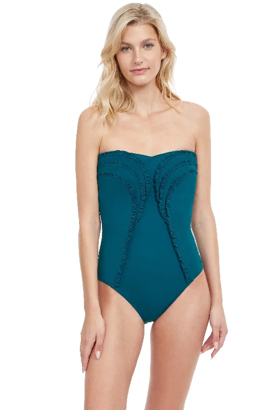 GOTTEX QUEEN OF PARADISE BANDEAU ONE PIECE SWIMSUIT