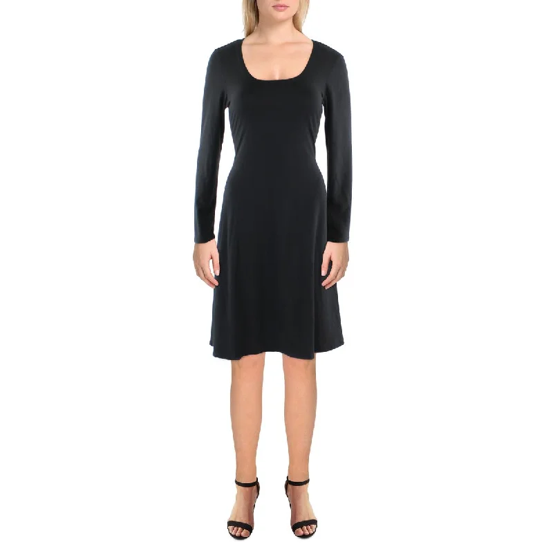 24seven Comfort Apparel Womens Knit Polyester Fit & Flare Dress