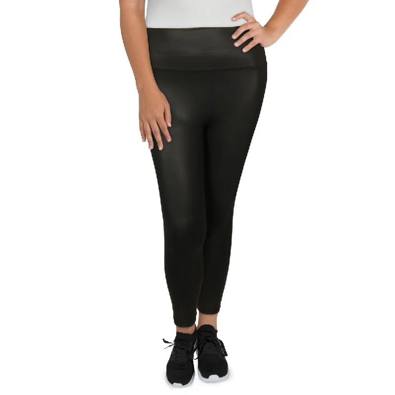 90 Degree by Reflex Womens Faux Leather Stretch Leggings