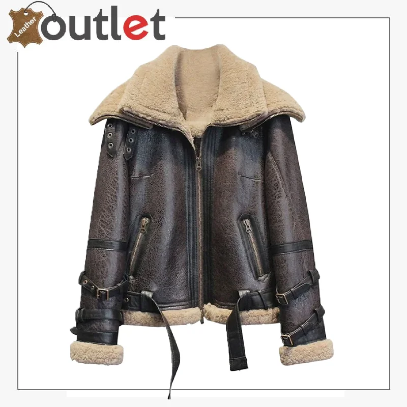 B3 Shearling Leather Bomber Jacket