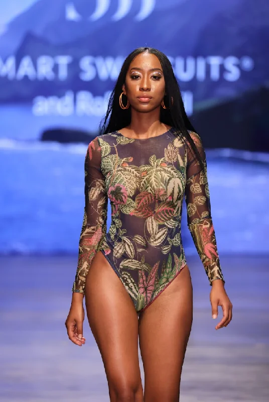 BOTANICUM SWIMSUIT WITH SLEEVES