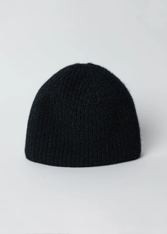 Cashmere Chunky Beanie- Black