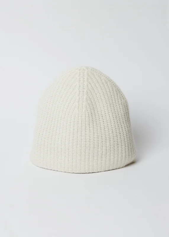 Cashmere Chunky Beanie- Ivory