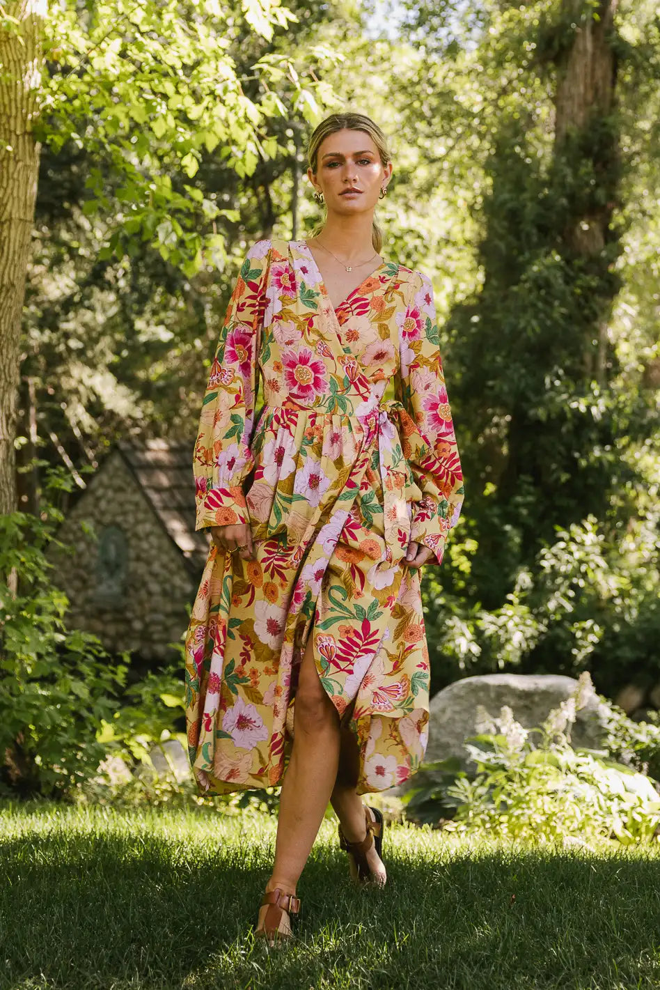 Celine Floral Wrap Dress