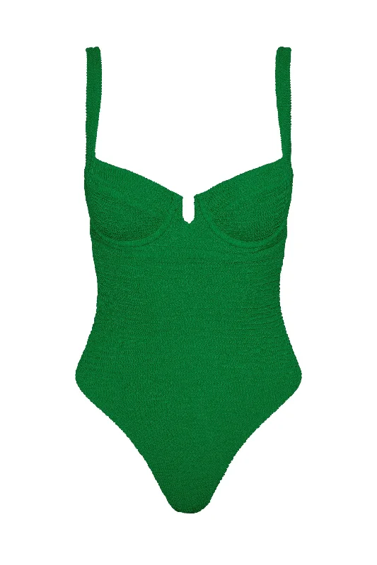 Clovelly One Piece - Palm Green Crinkle