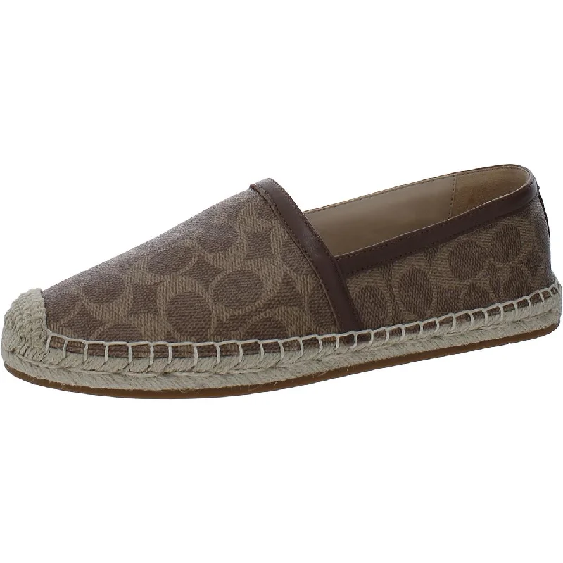 Coach Womens Faux Leather Espadrille Loafers