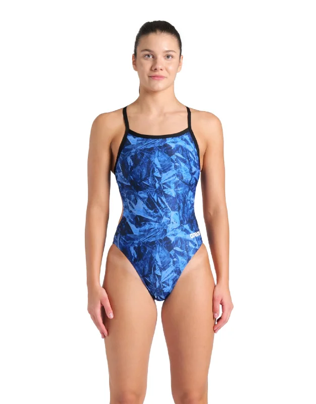 Crackle Challenge Back Swimsuit - Black/Team Royal