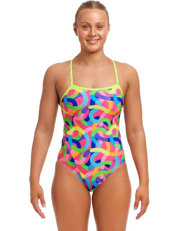 Curly Wurly Single Strap Swimsuit - Multi