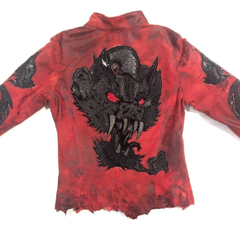 Kashani 'Monster' Red Python & Stingray Jacket