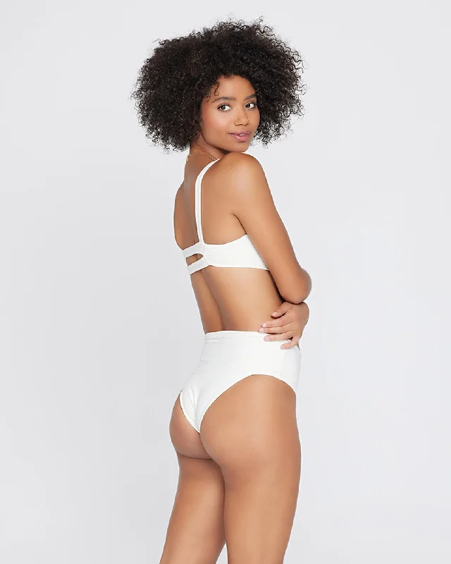 Eco Chic Repreve® Desi Bikini Bottom - Cream