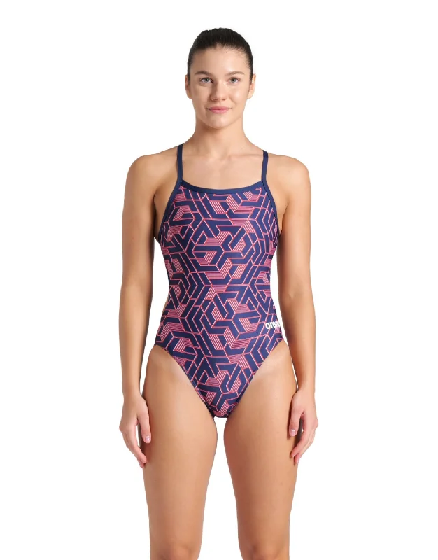 Escape Challenge Back Swimsuit - Navy/Team Red