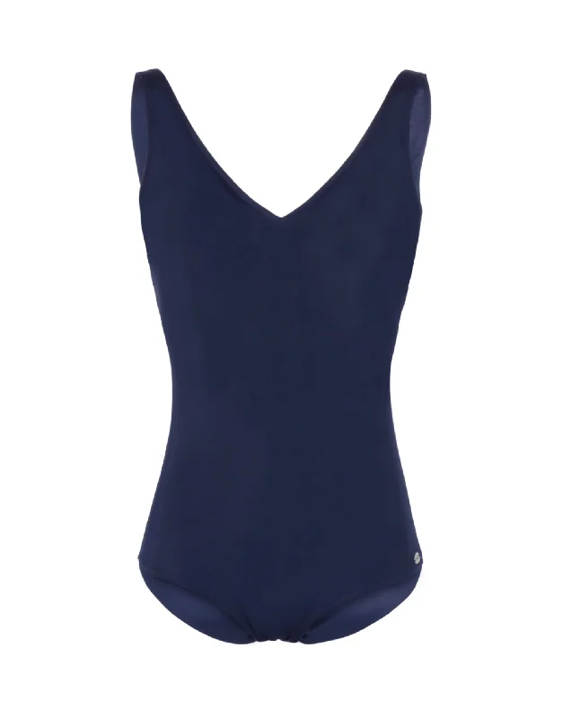 Classic V-Back Swimsuit - Navy