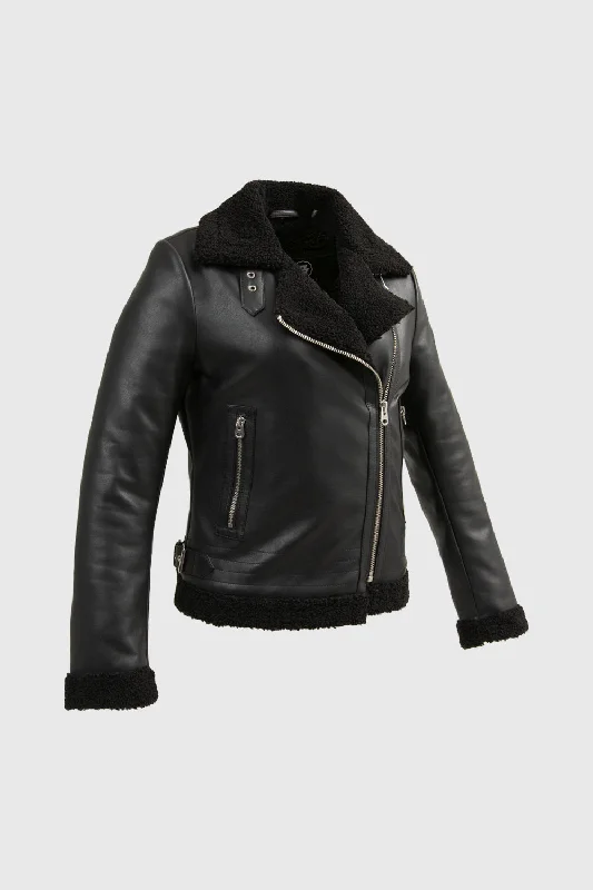 First Manufacturing Chelsea - Women's Leather Jacket, Black