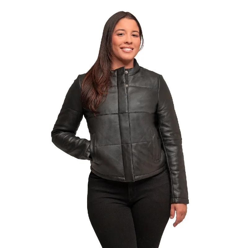 First Manufacturing Melysa - Women's Leather Jacket, Black