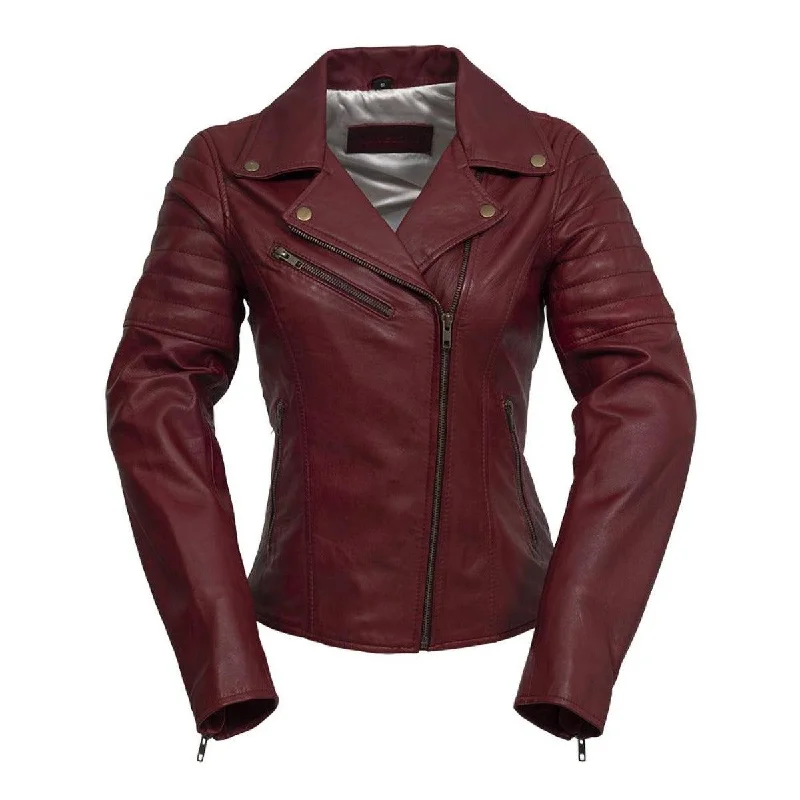 First Manufacturing Princess - Women's Lambskin Leather Jacket, Oxblood