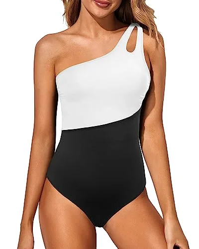 Full Coverage Keyhole One Piece Swimwear