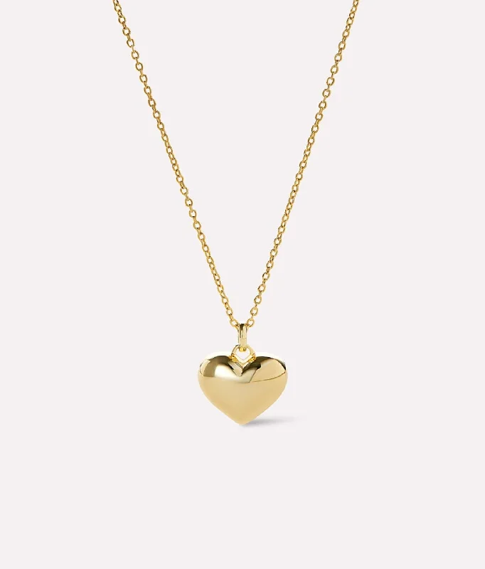 Gold Heart Necklace - Lev Small