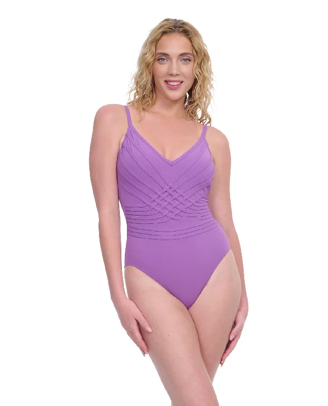 Gottex Exclusive V-Neck One Piece Swimsuit