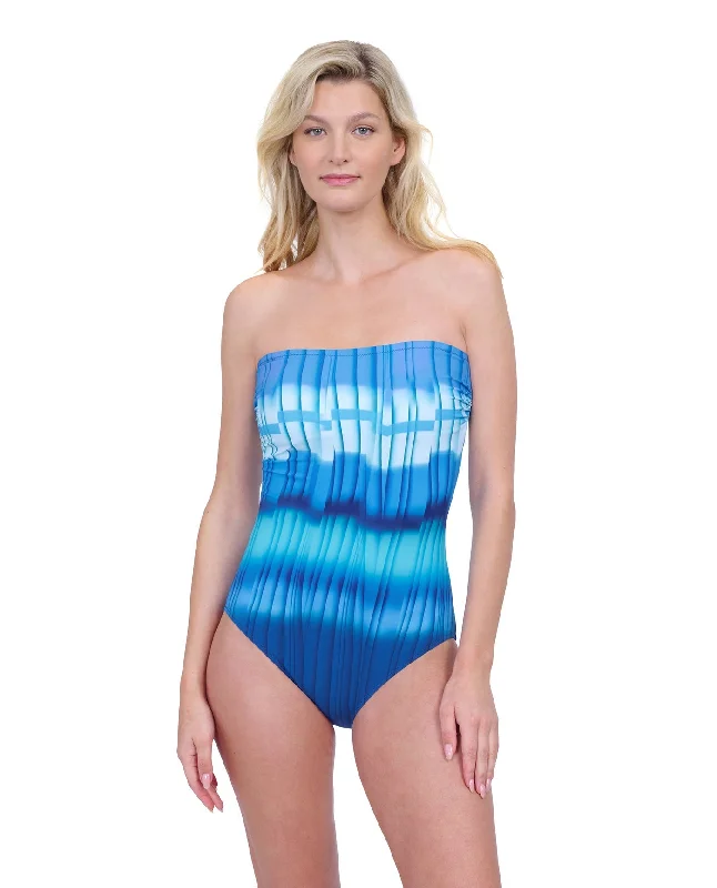 Gottex Golden Hour Bandeau Strapless One Piece Swimsuit