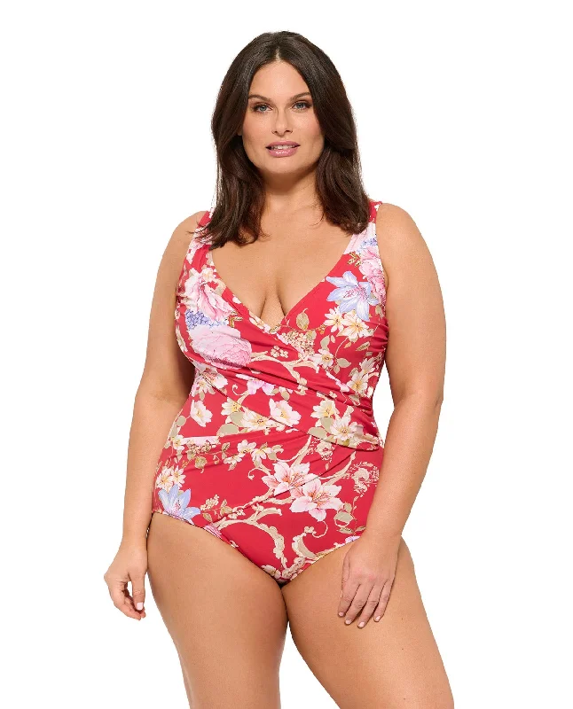 Gottex Hitachi Plus Size Surplice V-Neck Swimsuit