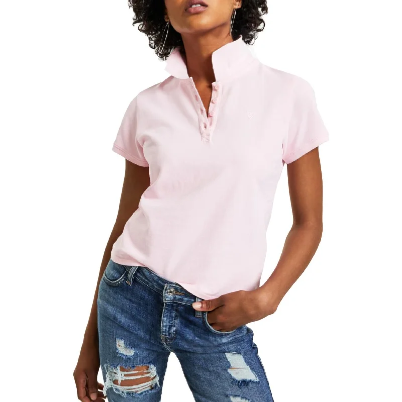 Guess Womens Cotton Collar Polo Top