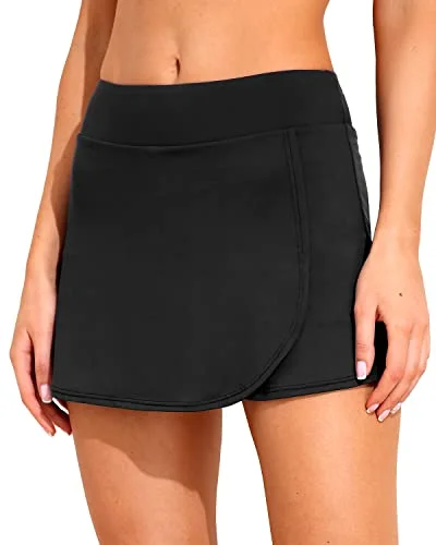 High Waisted Swim Skirt with Tummy Control Women's Bathing Suit Bottom