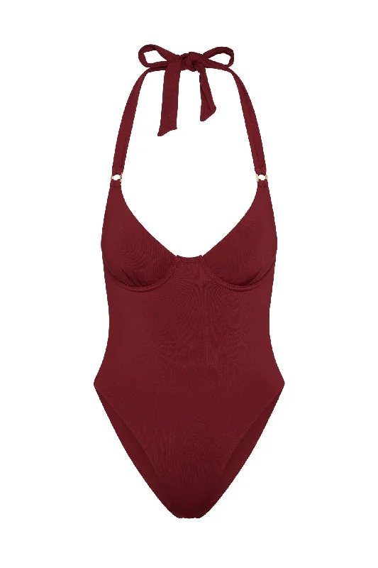 Honolulu One Piece - Burgundy