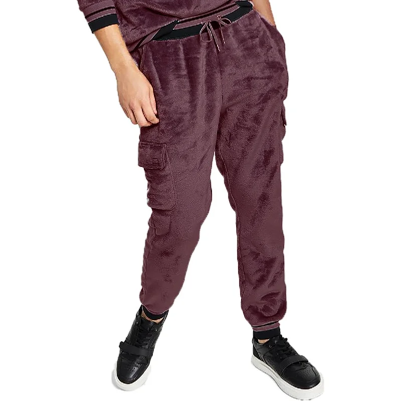 INC Mens Velour Comfy Jogger Pants