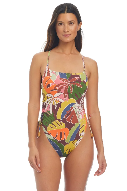 Island Life Scoop Neck Mio Floating Underwire One-Piece Swimsuit